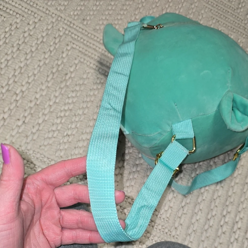 Squishmallows Teal Plush Backpack